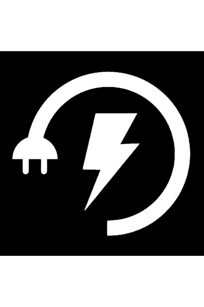 TSC Electric Vehicle Car Warning Sticker Black Color 13cm Bumper