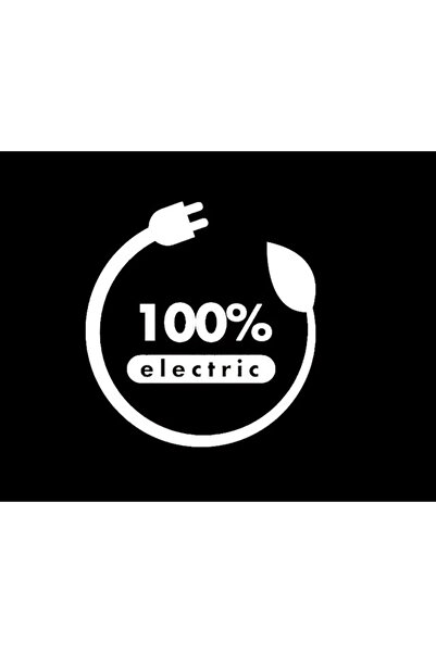 TSC Electric vehicle car warning sticker white color 13cm