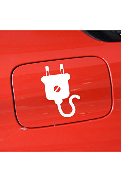 TSC Electric Car Warehouse Cover Plug Socket Official Sticker Label White Col...