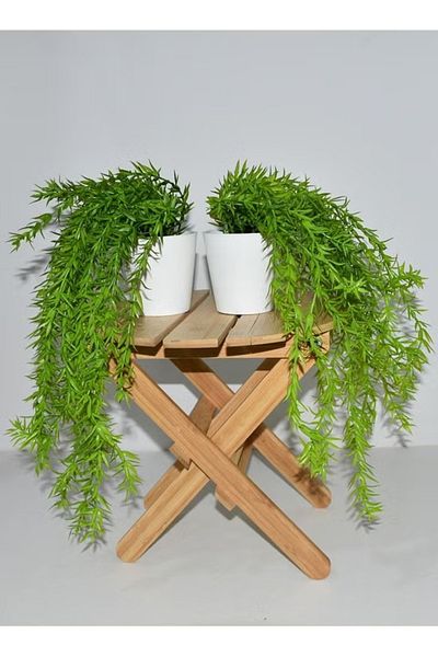DRAMA HOME 2 Pieces Artificial Climbing Plant in White Pot