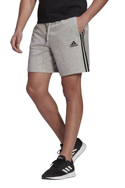adidas Essentials 3-Stripes Shorts, Gray Melange, 2XL