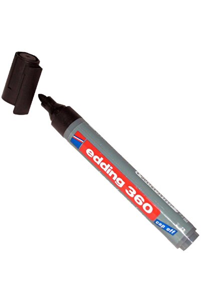 Edding قلم تحديد السبورة البيضاء 360، برأس مستدير من 1.5 إلى 3 مم، أسود