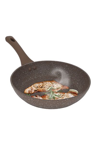 ROCKY Granite Pan, 26 cm - Brown