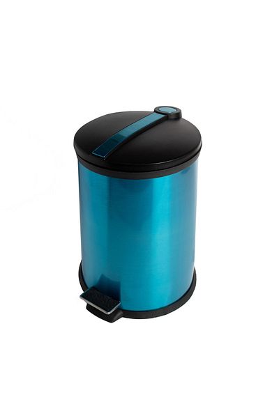 rexa Durable Stainless Steel Circular Trash Bin with Foot Pedal
