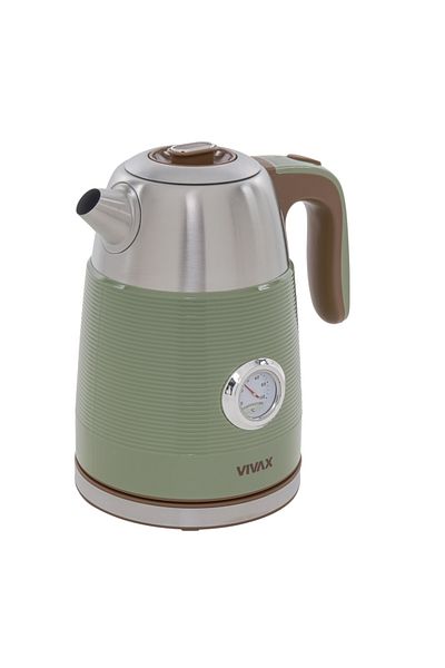 Vivax Oliva Vivax WH-170RS Kettle, 2200 W, 1.7 liters, Digital, Silver/Green