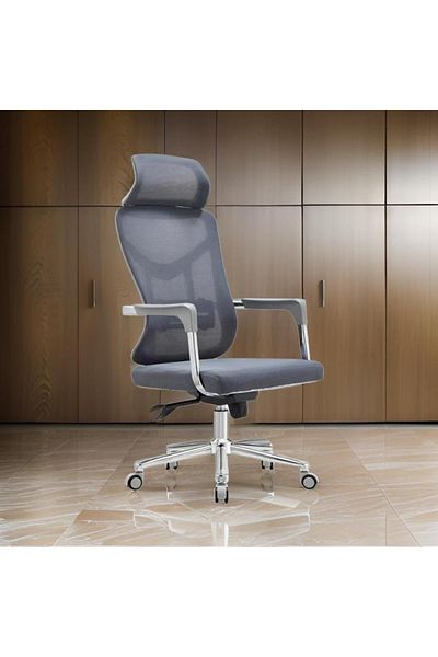 DEC4 gray swivel office chair