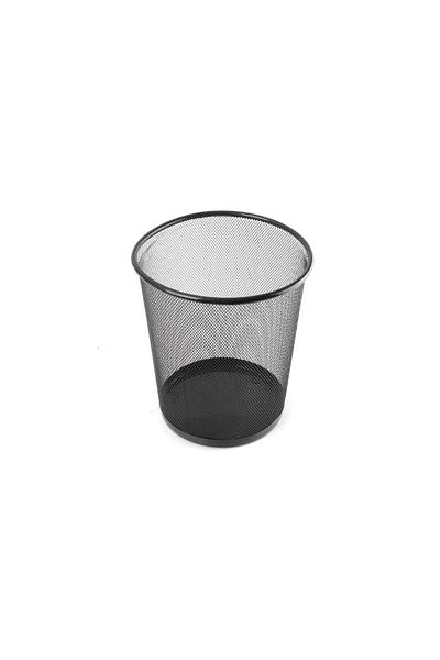rexa Metal Waste Paper Dustbin Small Black