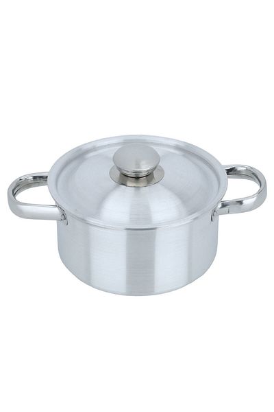ROBUST Aluminum Pot with Lid and Handles Robust, 20 cm, Round - Silver