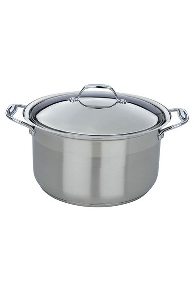 ROCKY Stainless Steel Pot, 24 cm - Silver