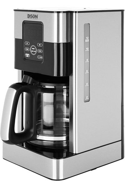 Edison Coffee Maker, 1000W, 1.8 Liters, CM1706BAT - Silver Black