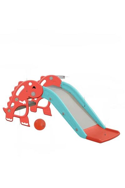 FULLJOY Mini Dinosaur Slide with Basketball FJY-48