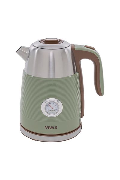 Vivax Oliva Vivax WH-170RS Kettle, 2200 W, 1.7 liters, Digital, Silver/Green