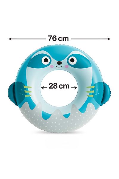 Intex 76 cm Inflatable Swimming Ring with Animal Figures – Cute Tube Animals Series – 40 kg Capacity