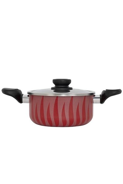 Alsaif Gallery Tefal Red Flame Saucepan from Al Saif Gallery, 22 cm - Red