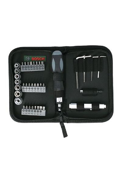 Bosch 38-Piece Drill and Screwdriver Bit Set with Ergonomic Handles