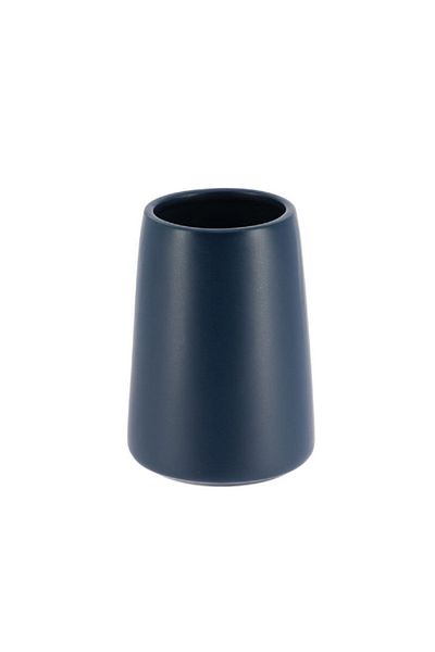 Tendance Round Shaped Stoneware Bathroom Tumbler Navy Blue