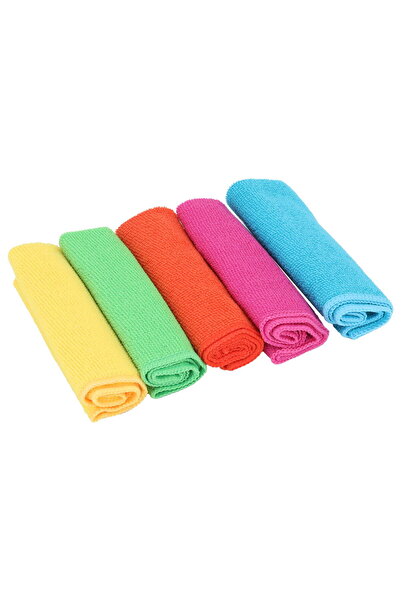 Generic Al Saif Gallery cloth towel set, 30 x 30 cm, 5 pieces - colorful