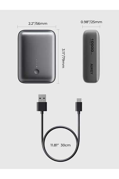 AUKEY PB-Y55 Spark Mini 20W PD 10،000mAh Compact, Fast Charging