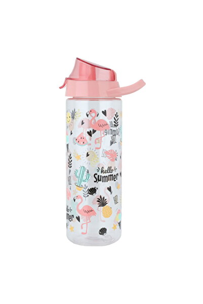 Generic زجاجة بلاستيكية من معرض السيف، على شكل فلامنجو، 750 مل - وردي