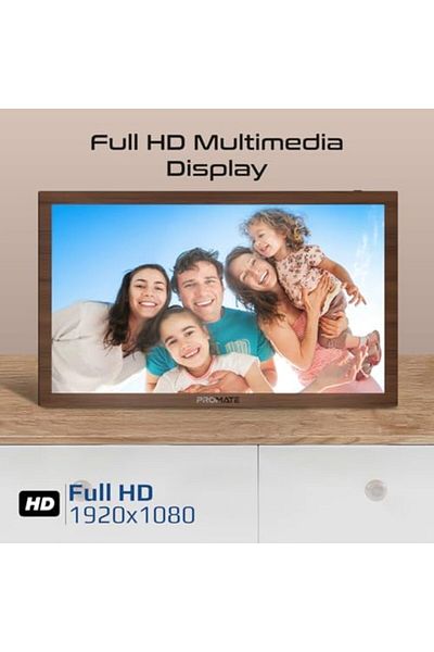 Promate Full HD Digital Photo Frame with 15.6-Inch Touchscreen, 32GB Storage, Wireless App Control,