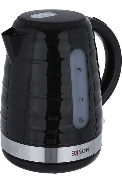 Edison Electric Kettle Edison, 1850-2200W, 1.7L, HHB1706S/BK - Black