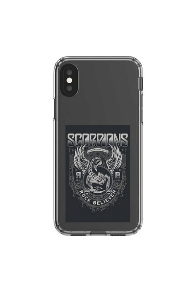 Dali Design iPhone XS Max Compatible Transparent Case with Scorpions Design