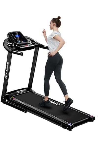 TOP SKYLAND SKY LAND Foldable Treadmill 4HP Motor | Compact Motorized Running Machine for Home & Office, Bluetoo