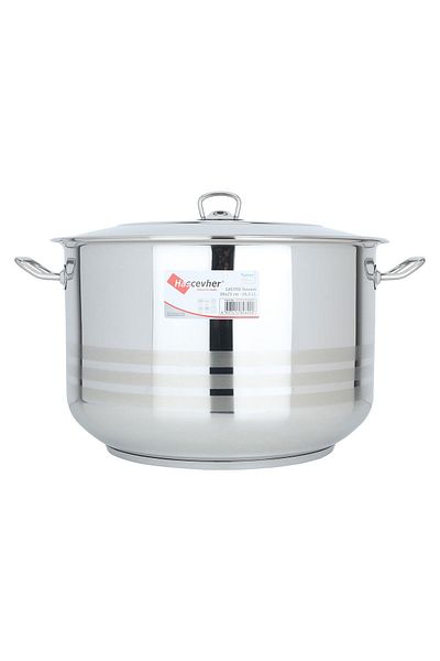 Alsaif Gallery Al Saif Gallery Stainless Steel Pot, 38×25 cm - Silver