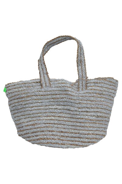 Generic حقيبة ترمس من الخوص من معرض السيف، 50 × 28 سم - رمادي بني