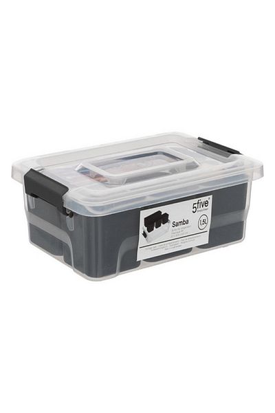 Five Simply Smart Samba Durable Polypropylene Storage Compartment Box