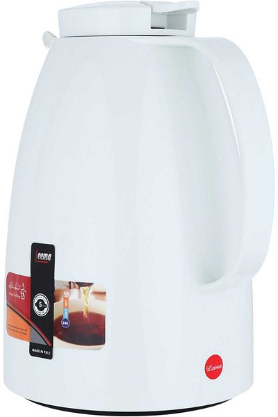 Alsaif Gallery Lima Thermos Al Saif Gallery, 1.5 Liters, Heat Retaining Glass Interior, Plastic Exterior - White