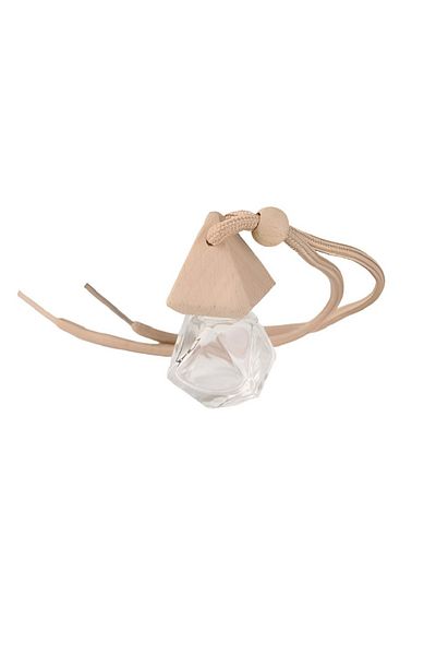 rexa Diamond-Shaped Glass Perfume Bottle Creative Refillable Empty Bottle for Travel or Car Use