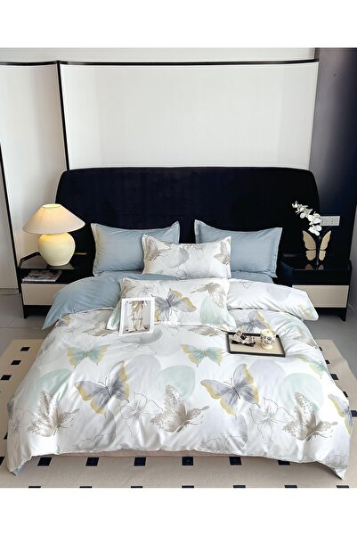 CHIRASO CHIRASO Linen, SUMMER Satin Cotton Fabric, Fitted Sheet 220x240 and E...