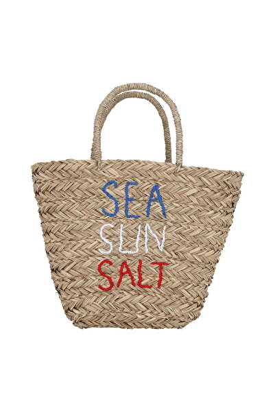 Generic حقيبة ترمس من الخوص من معرض السيف، 47 × 32 سم - بني فاتح