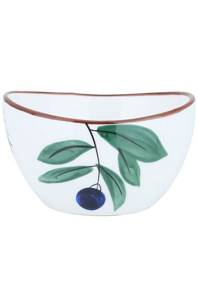 Alsaif Gallery Porcelain Bowl Alsaif Gallery, 10×9×5.5 cm, Fruit Pattern - White
