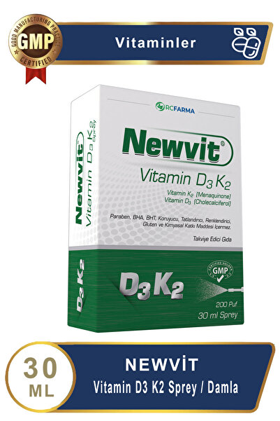 Newvit Vitamin D3 K2 Sprey / Damla