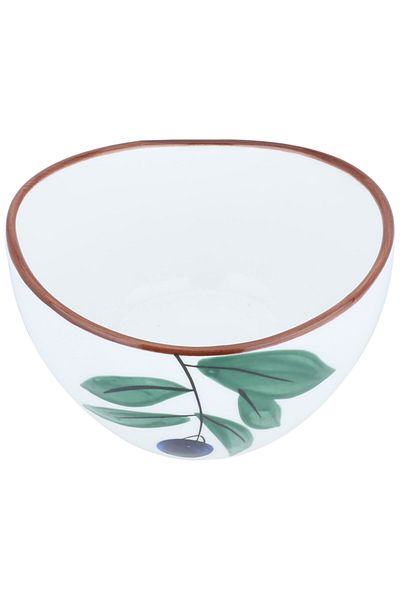 Alsaif Gallery Porcelain Bowl Alsaif Gallery, 10×9×5.5 cm, Fruit Pattern - White