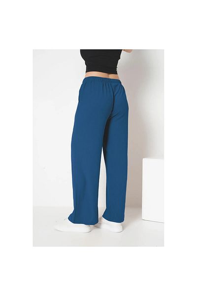 Intisimo Pantaloni de vară, respirabili, largi, cu buzunare, albaștri - M