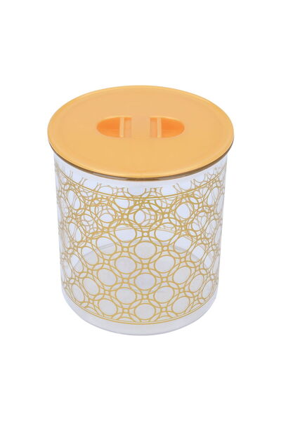 Generic Al Saif Gallery plastic container, 3250 ml, round - gold
