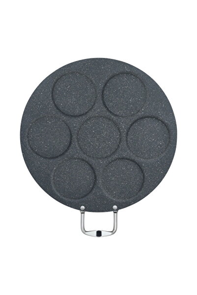 Alsaif Gallery Saif Gallery Granite Frying Pan, 40 cm, Steel Handle, Flat - Grey