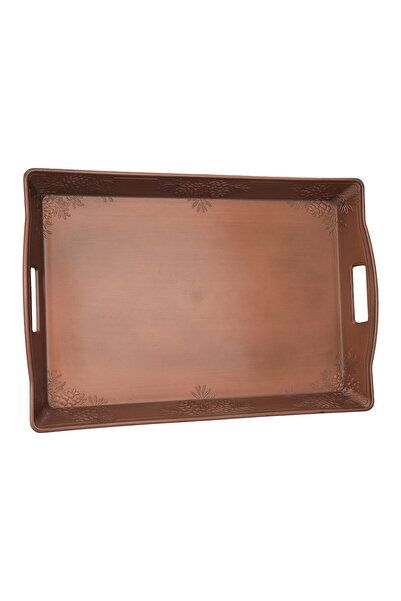 Generic صينية تقديم بلاستيكية من معرض السيف، 50×35×5 سم، مستطيلة الشكل منقوشة...