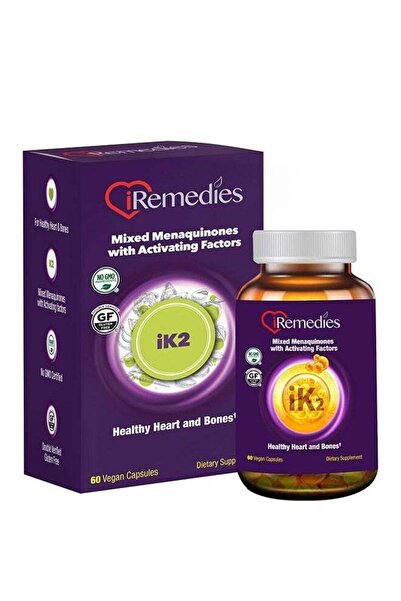 iremedies فيتامين iK2 - مكمل فيتامين K2 لصحة العظام - 75 ميكروغرام - 60 قرصًا