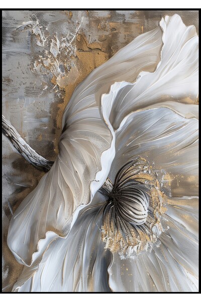 Harikabirev HARİKABİREV | COMBINAT DE FLORI GRAY-GOLD (ARTISTIC) | MDF PLKSMDF CU CADRU PLEXY