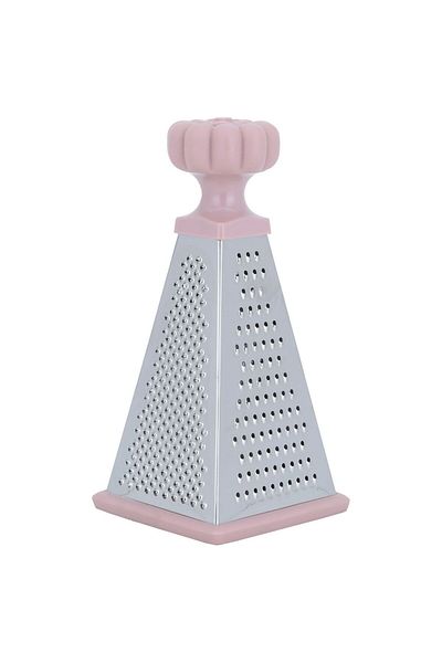 Alsaif Gallery Steel Grater Alsaif Gallery, 4 Sides, Pyramid Shape - Small Pink