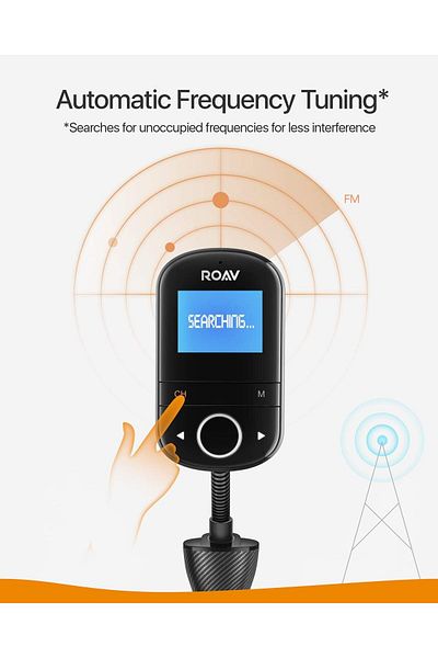 Roav Anker SmartCharge F3 Wireless Bluetooth 4.2 FM Transmitter for Car
