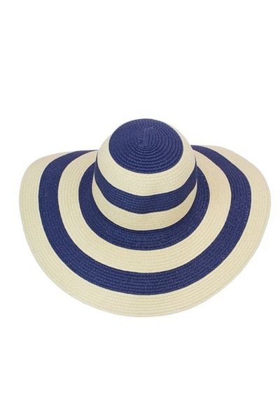 Intisimo Beach hat, Women, Navy/Beige