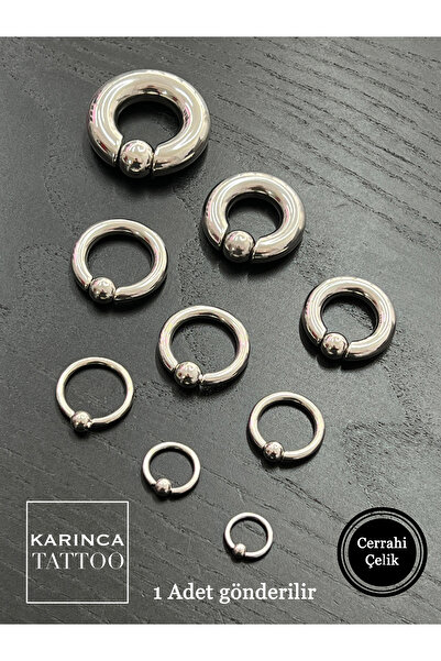 Karınca Piercing Tek Toplu Halka Kalın Piercing BCR Bead Ring Captive Hoop Tünel Ear Plug Gauge