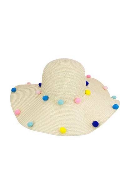 Intisimo Beach Hat, Women, Accessorized with Tassels, Cream