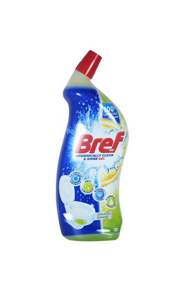 Bref Lemonitta Power Toilet Gel Disinfectant, 700 ml, Lemon Fragrance, Toilet Detergent
