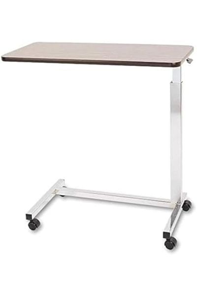Others Adjustable Overbed Table, Brown, Metal